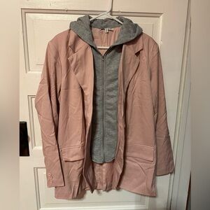 Pink Blazer with Hoodie